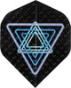 Faver Dart Flights – 3 Stück – PVC – Schwarz und Weiß mit Aufdruck
