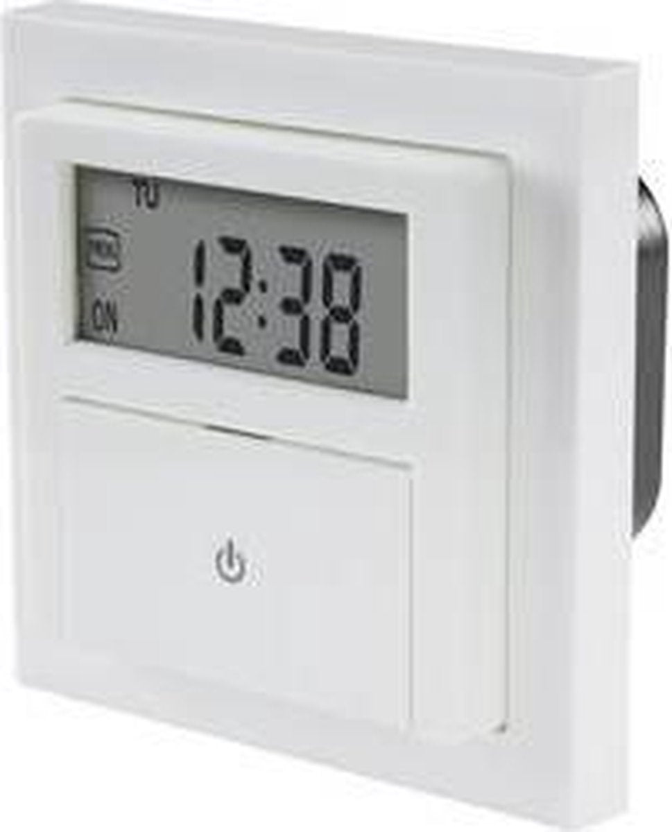 Sygonix SY-4504968 Einbau-Timer Digitales Wochenprogramm 1800 W Countdown-Funktion, inkl. Montagerahmen, Start-Stopp-Funktion, Programmierfunktion, Zufallsfunktion,