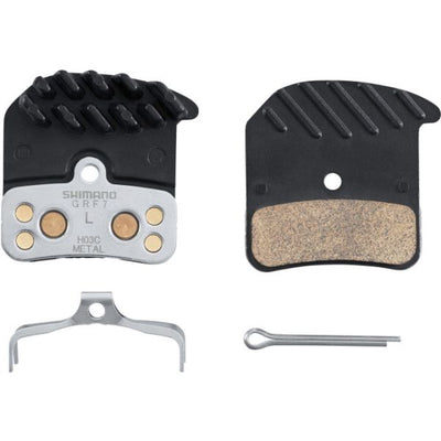 Shimano Disc Brems Block Set H03C Metall mit Kühlflossen