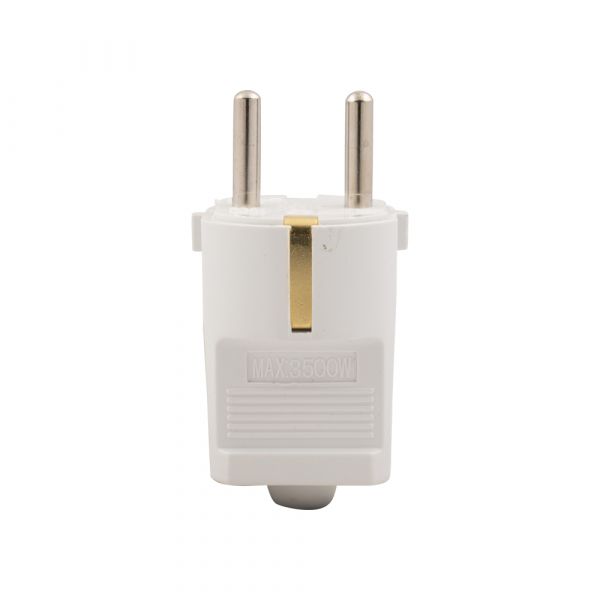 Stecker weiß mit Erdung