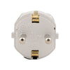 Stecker weiß mit Erdung