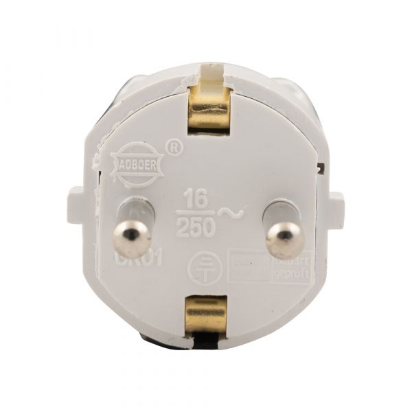 Stecker weiß mit Erdung
