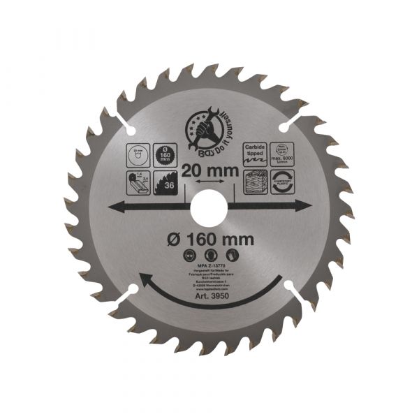 Sägeblatt 160 mm, 36 Zähne
