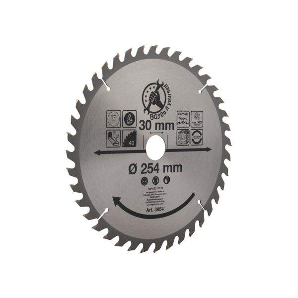 Sägeblatt 254 mm, 40 Zähne