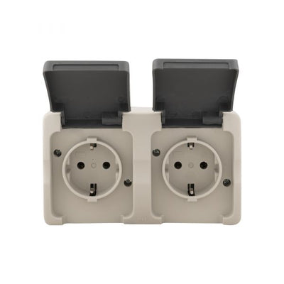 AC-Steckdose 2 x wasserdicht