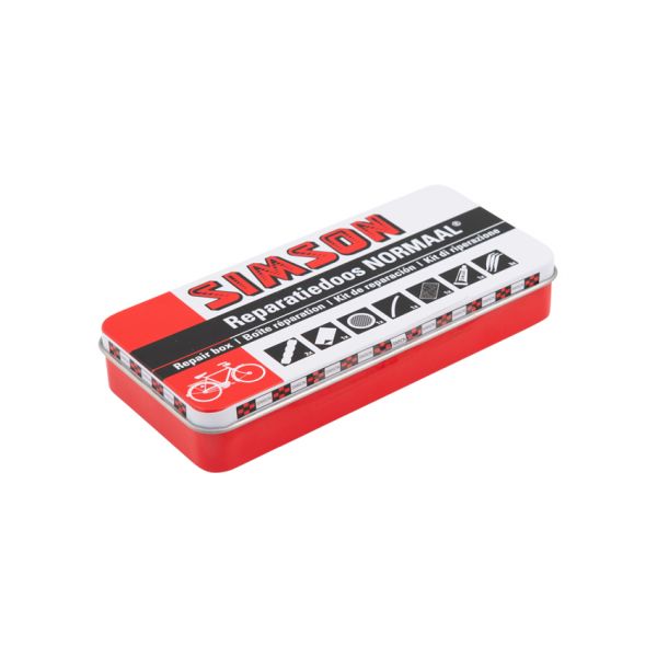 Reparaturbox Normal 8 x 6 cm Aluminium rot 10-teilig