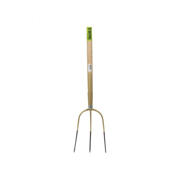 Hooivork 3 Zahns, Stahl 4,5 vt 135 cm.