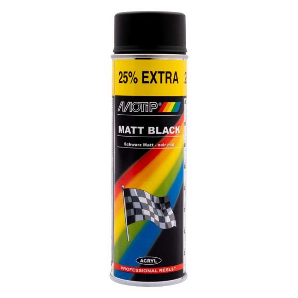 Sprühfarbe Motip Mattschwarz (500ml)