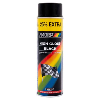 Sprühfarbe Acryllack Hochglanz Schwarz 500 ml