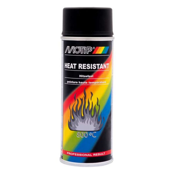 Sprühfarbe Motip Schwarz Hitzebeständig (400ml)