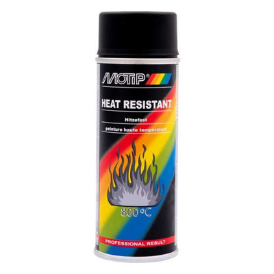 Sprühfarbe Motip Schwarz Hitzebeständig (400ml)