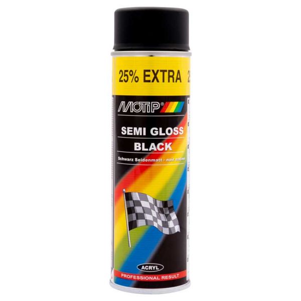 Schwarz Seidenglanz, Kanister 500 ml. Motiv