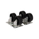 Anhängerausrüstung ANHÄNGERGETRIEBE 4 x Schwenkrad 50 mm. Schwarz