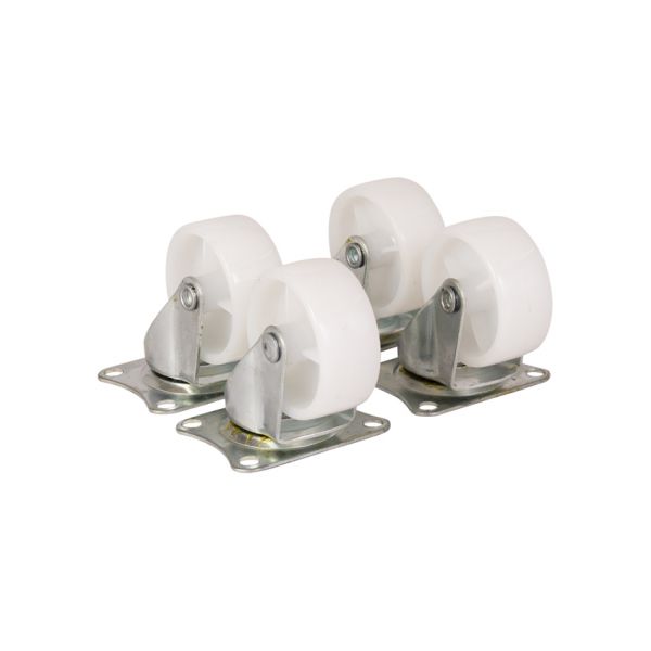 4 x 50 mm Lenkrolle. Weiss