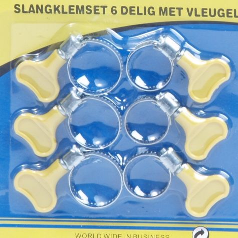 Schlauchklemme Set 6 Paps mit Flügel*