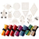 Creativ Firmengruppe Set Figuren mit Stickgarn, Größe 8-17 cm, verschiedene Farben, 1 Set
