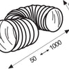 Schlauch flexibler PVC Weiß 100 mm 1 Meter
