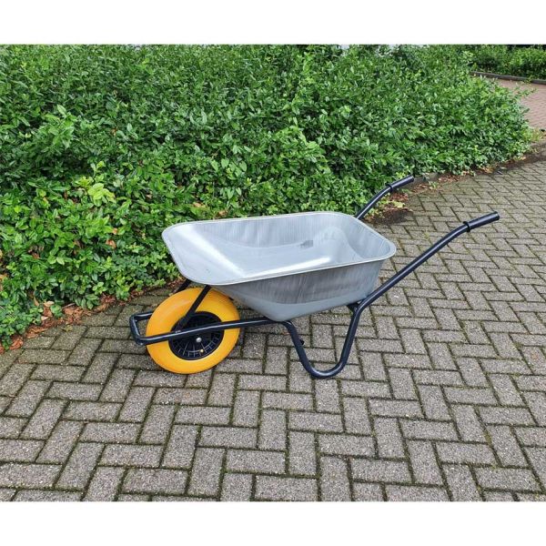 Schubkarre, verzinkter pannensicherer Behälter, 85 Liter