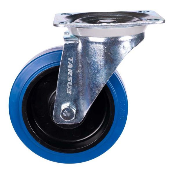 Tarsus-Schwenkrad 160 mm. Blau