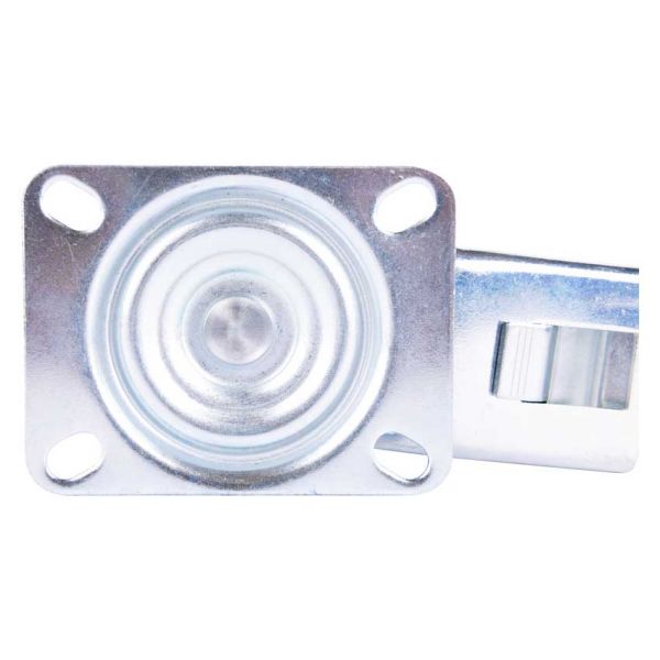 Tarsus Schwenkrad + Bremse 125 mm. Blau