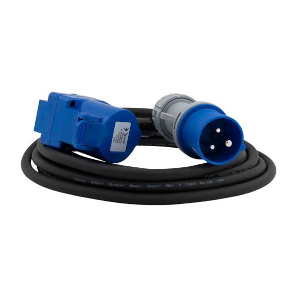 CEE-Verlängerungskabel 5 m. mit Duo-Stecker