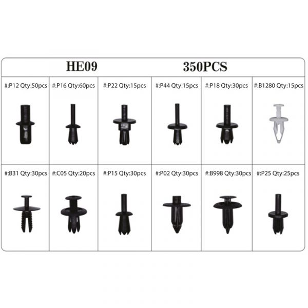 Topgear Topgear Interior Fixing Clips ASD. 350 Stück