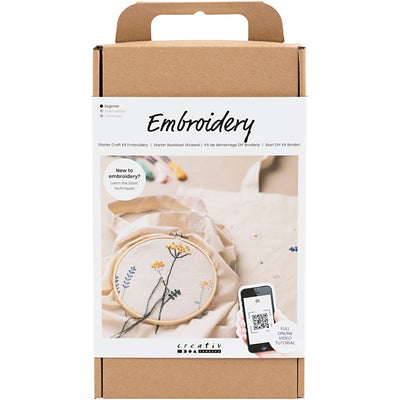 Creativ Company Starter-Hobby-Set Stickerei, Blumen, 1 Box