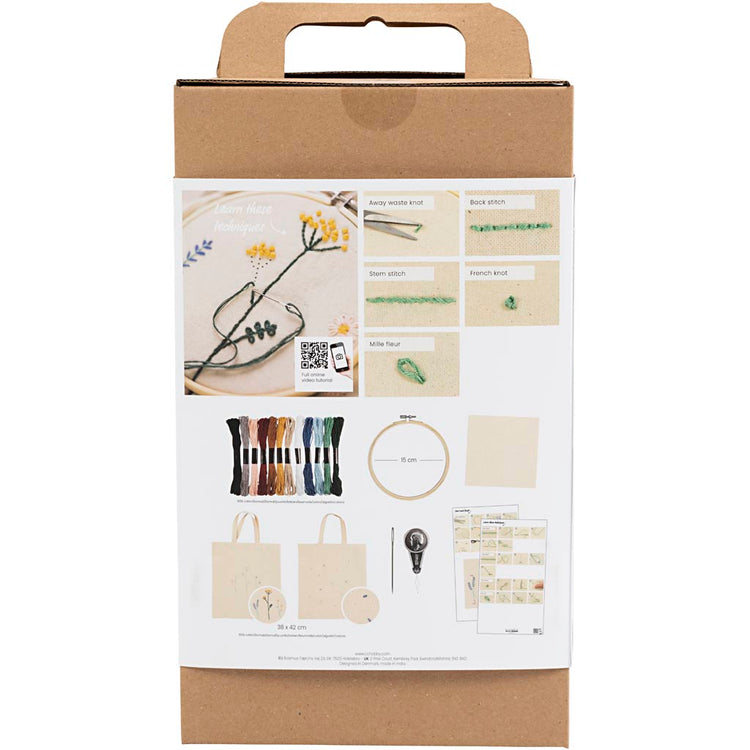 Creativ Company Starter-Hobby-Set Stickerei, Blumen, 1 Box