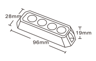 Blitzlampe LED 10-30 Volt 4 LED