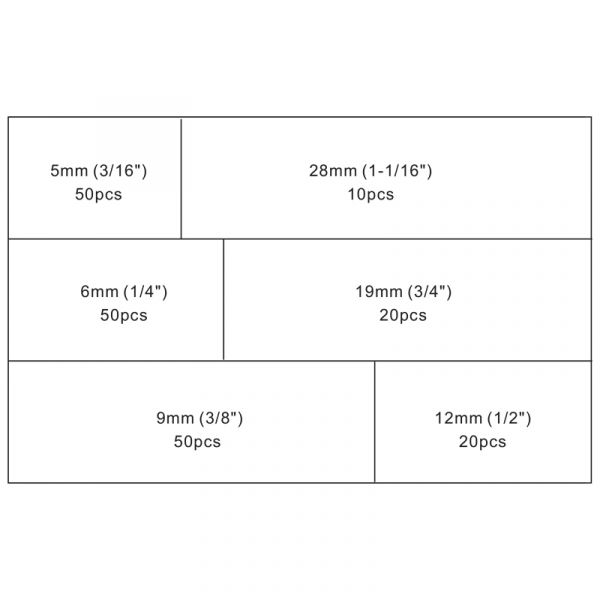 Topgear Topgear Cable Guides Arsch. 200-Stück
