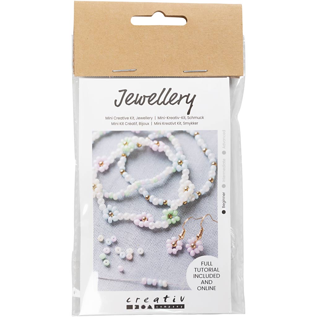 Creativ Company Mini Hobbies Set Schmuck Elastische Armbänder und Ohrringe