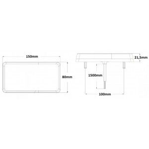 AC Taillight LED Basic 150x80x21,5 mm.