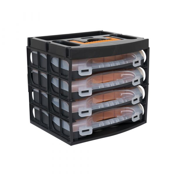Sortieren von Schrank 4 Kisten.