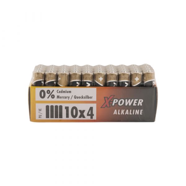 Alkalische Batterie AAA LR03 40ST.