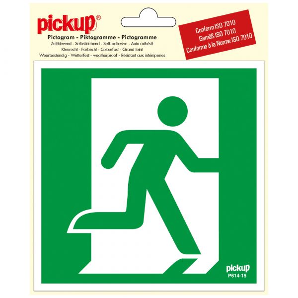 Aufkleber -Notausgang rechts - 150 x 1550 mm.