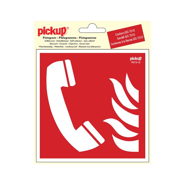 Aufkleber Telefon für Feueralarm - 150 x 1550 mm.