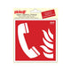 Aufkleber Telefon für Feueralarm - 150 x 1550 mm.