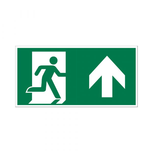 Notfallausfahrt gerade nach oben speichern - 150 x 300 mm.