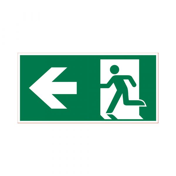Platten -Notausgang links - 150 x 300 mm.