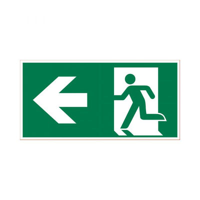 Platten -Notausgang links - 150 x 300 mm.