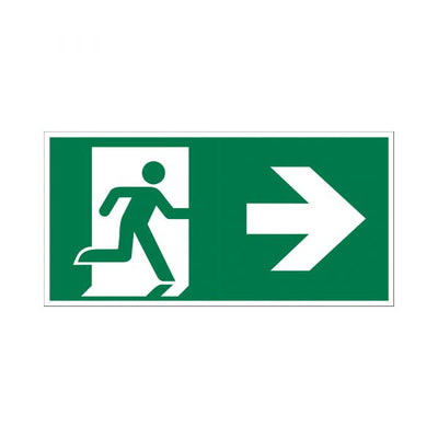 Platten -Notausgang rechts - 150 x 300 mm.
