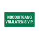 Notfallausgang freigeben - 150 x 300 mm.