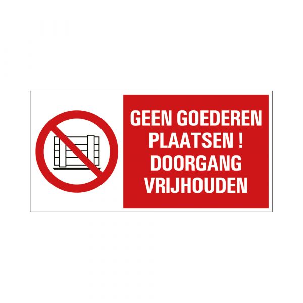 Legen Sie keine Waren auf! - 150x300 mm.