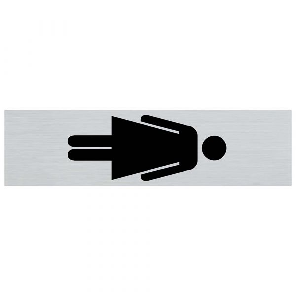 Teller Alulook Ladies Symbol Stehend - 165x44 mm Selbstadhäsiv.