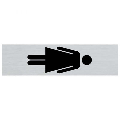 Teller Alulook Ladies Symbol Stehend - 165x44 mm Selbstadhäsiv.