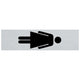 Teller Alulook Ladies Symbol Stehend - 165x44 mm Selbstadhäsiv.