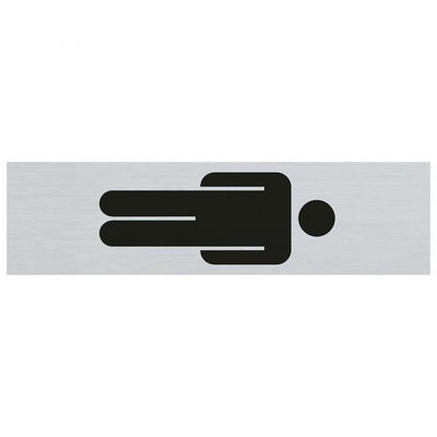 Alulook Herren -Symbolplatte stehend - 165x44 mm Selbstadhäsiv.
