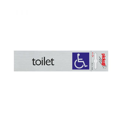 Alulooks Bretttoilette. Für Rollstuhl - 165x44 mm Selbstclear.