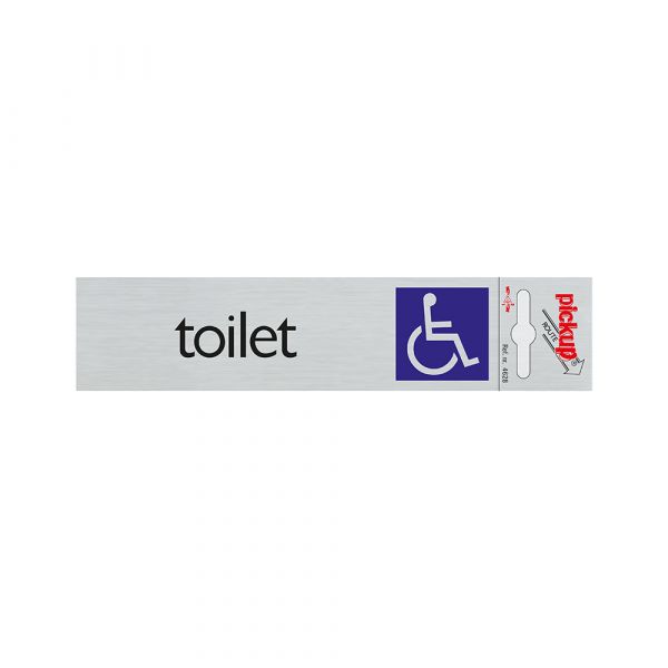 Alulooks Bretttoilette. Für Rollstuhl - 165x44 mm Selbstclear.
