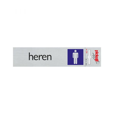 Alulook Herrenplatte - 165x44 mm Selbstadhäsiv.